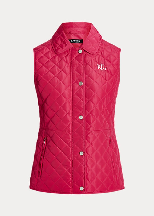 Ralph Lauren Diamond-Quiltad Väst Dam Rosa | 690524-ZNX