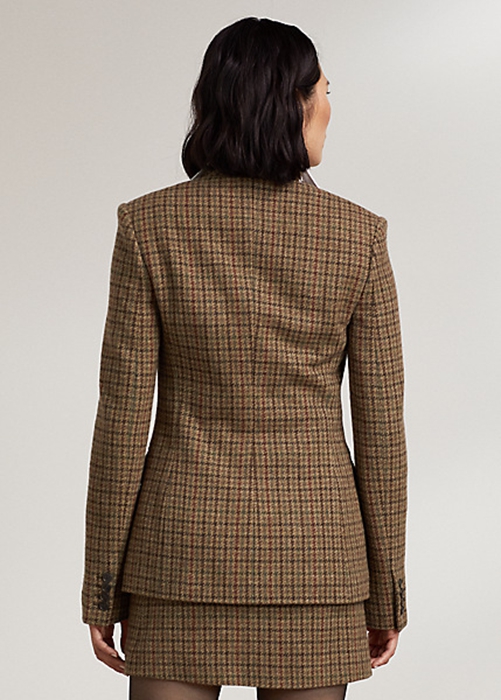 Ralph Lauren Donaldson Checked Tweed Jacka Dam Bruna | 254179-RME