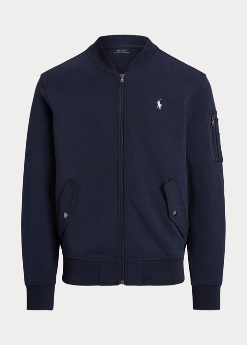 Ralph Lauren Double-Knit Bomber Jacka Herr Marinblå | 368195-WQX