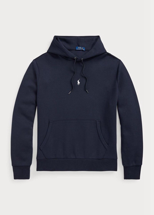 Ralph Lauren Double-knit Hoodie Herr Marinblå | 932648-CYG