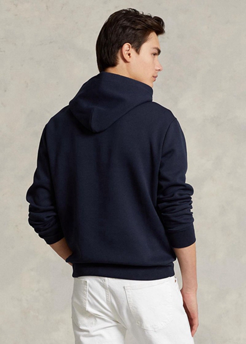 Ralph Lauren Double-knit Hoodie Herr Marinblå | 932648-CYG