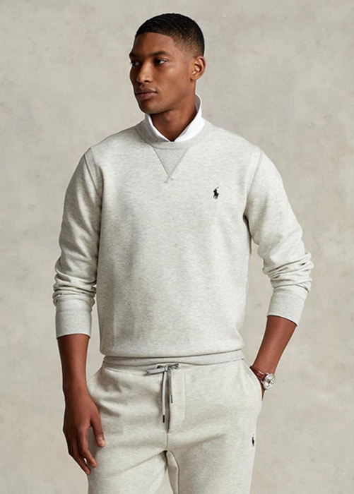 Ralph Lauren Double-knit Pullover Sweatshirt Herr Grå | 023684-BMQ