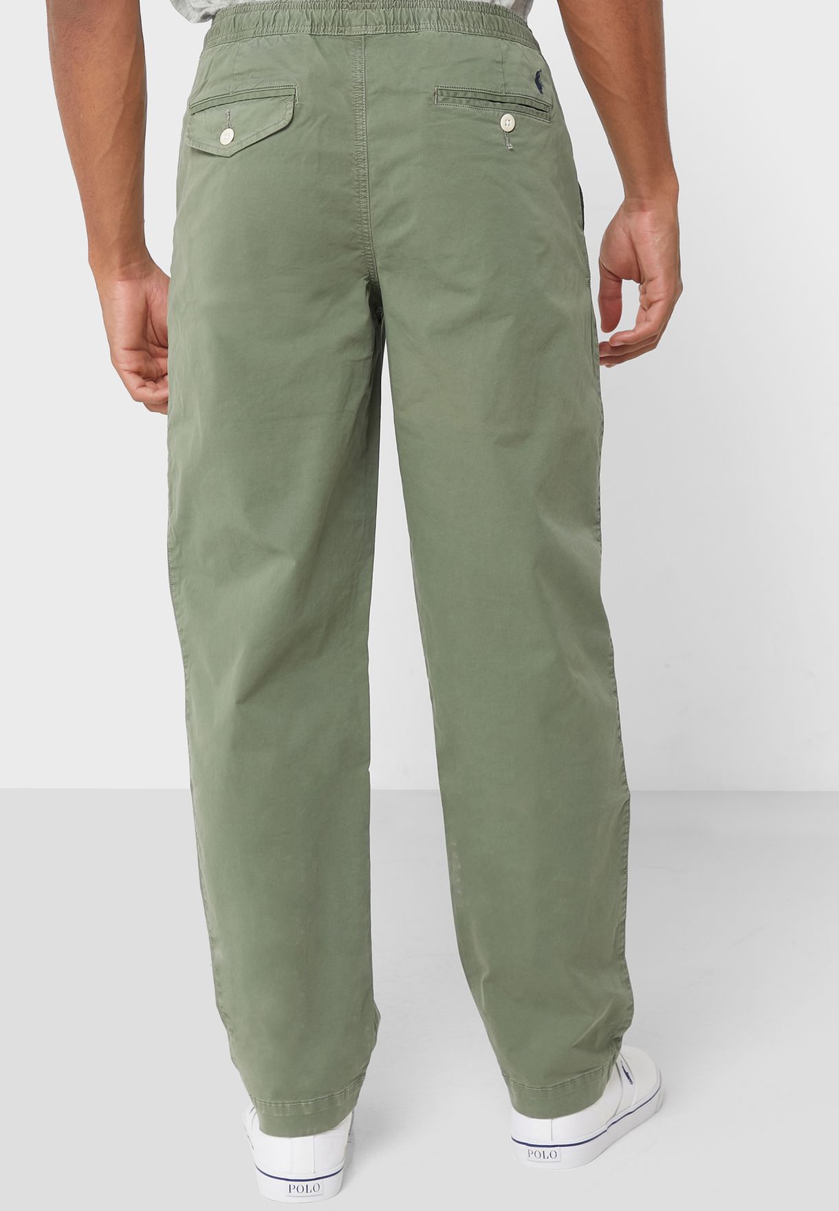 Ralph Lauren Drawstring Relaxed Fit Chinos Byxor Herr Gröna | 572093-RJX