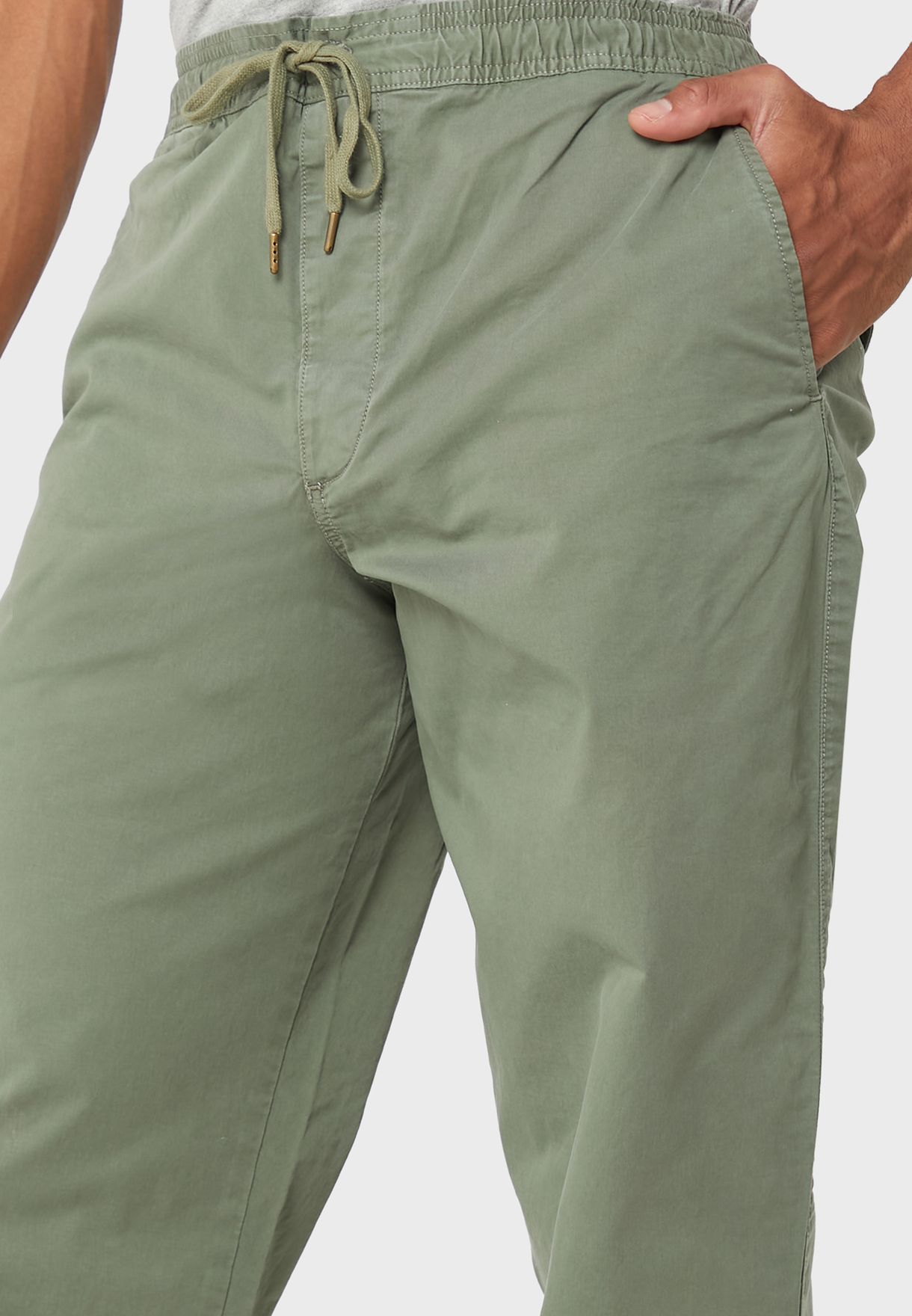 Ralph Lauren Drawstring Relaxed Fit Chinos Byxor Herr Gröna | 572093-RJX