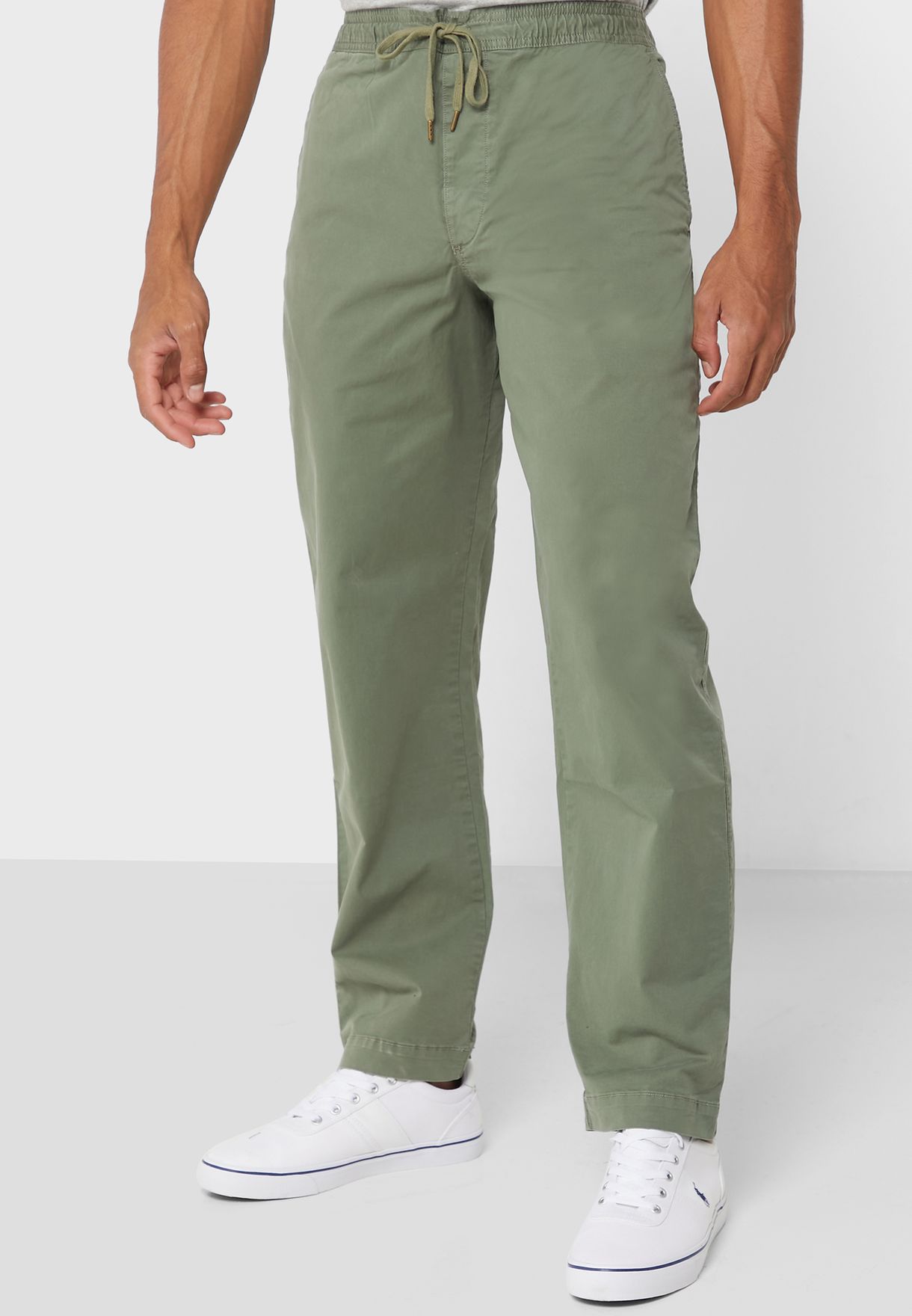 Ralph Lauren Drawstring Relaxed Fit Chinos Byxor Herr Gröna | 572093-RJX