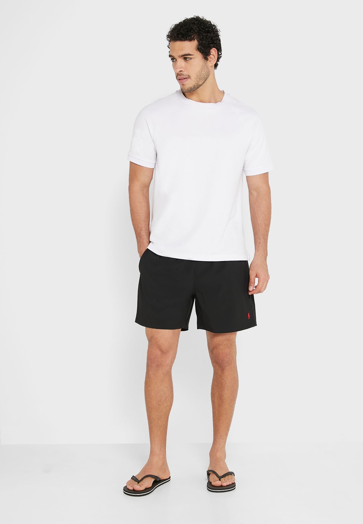 Ralph Lauren Drawstring Swim Shorts Herr Svarta | 408976-HTJ