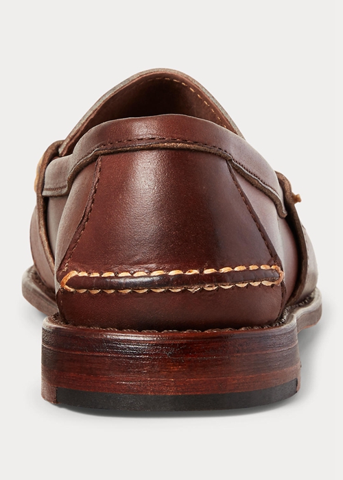 Ralph Lauren Edric Läder Penny Loafers Herr Bruna | 794651-FRB