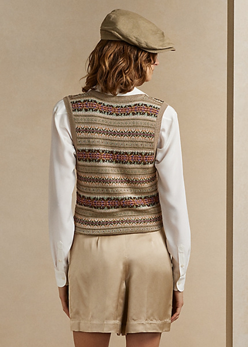 Ralph Lauren Embellished Fair Isle Tröjor Dam Olika Färger | 284315-FUK