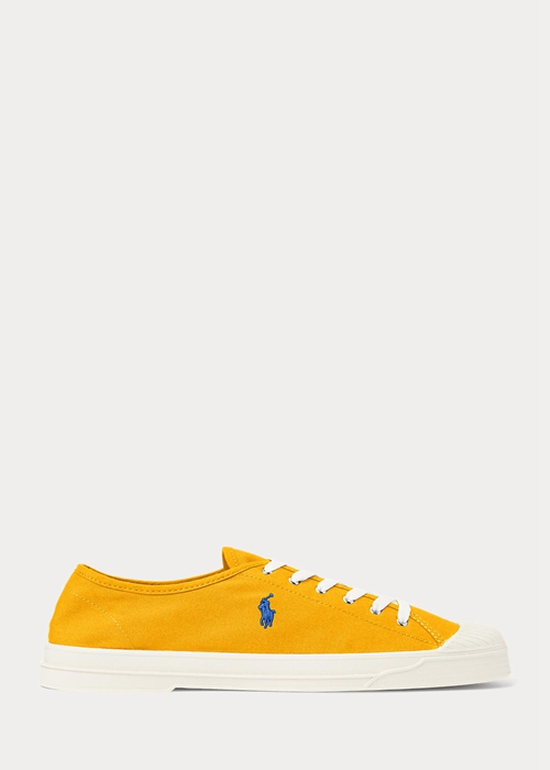 Ralph Lauren Essence 100 Canvas Cap-Tå Sneakers Herr Gula Blå | 304529-KJN