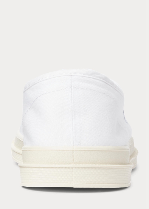 Ralph Lauren Essence 100 Canvas Cap-Tå Sneakers Herr Vita Marinblå | 589716-ATY