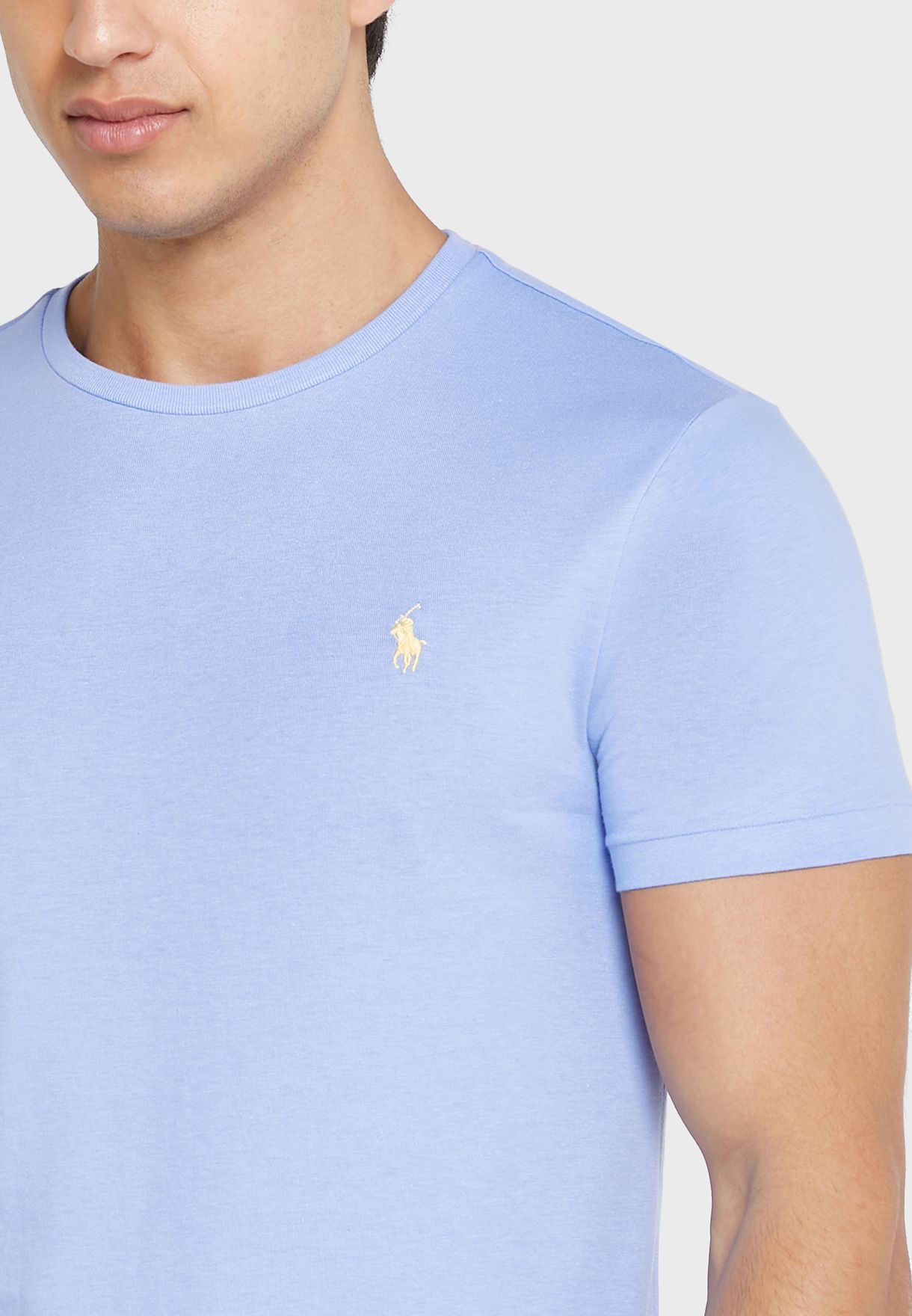 Ralph Lauren Essential Crew Neck T-shirt Herr Blå | 534269-HJN