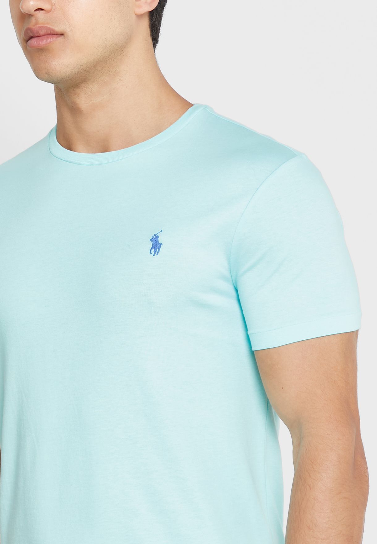 Ralph Lauren Essential Crew Neck T-shirt Herr Gröna | 937285-RIJ