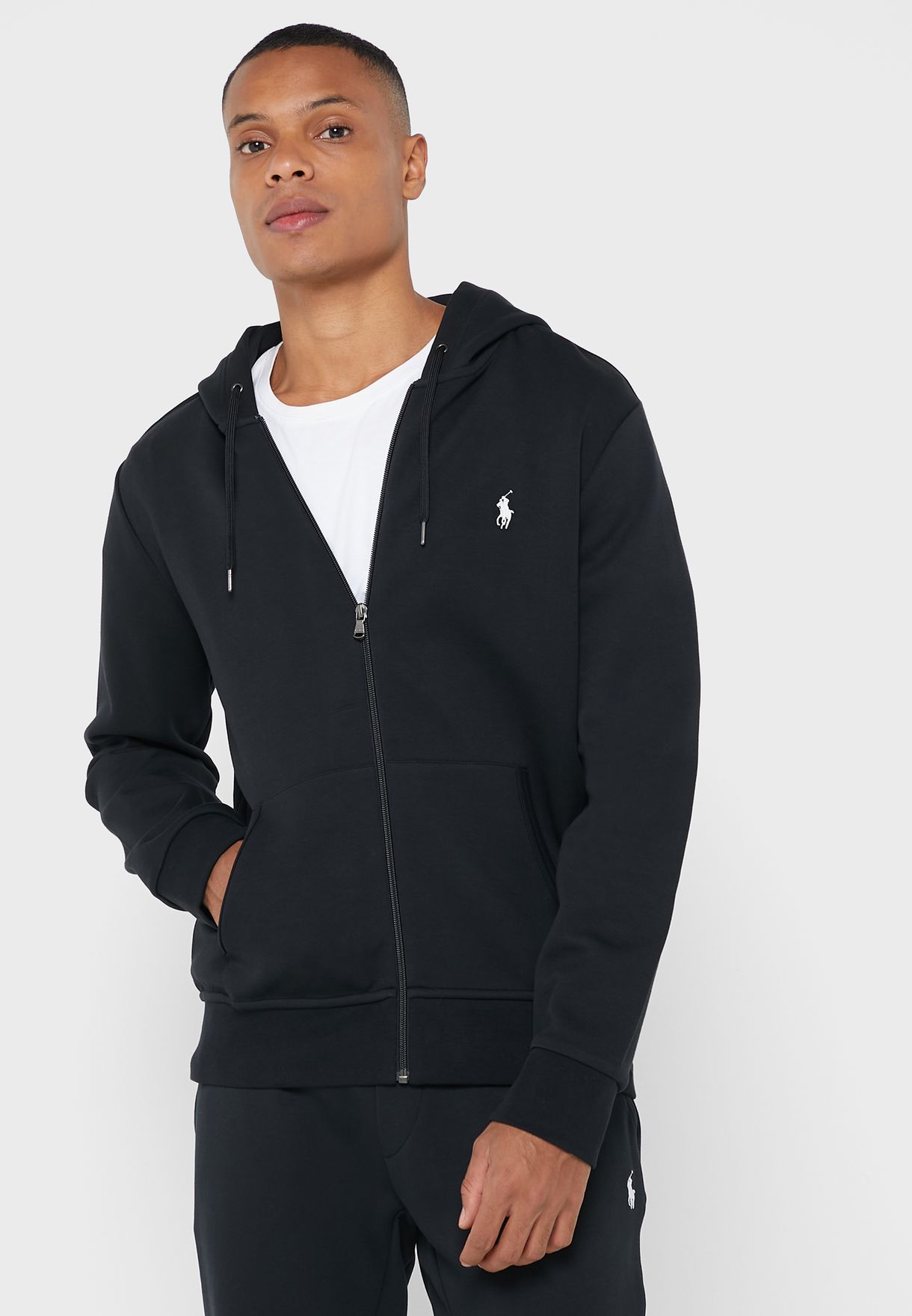 Ralph Lauren Essential Hoodie Herr Svarta | 960837-MSR