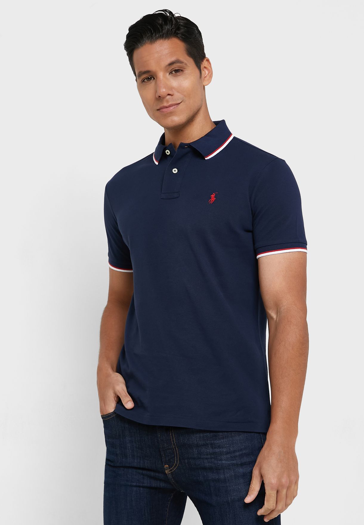 Ralph Lauren Essential Piketröja Herr Marinblå | 039146-XIC