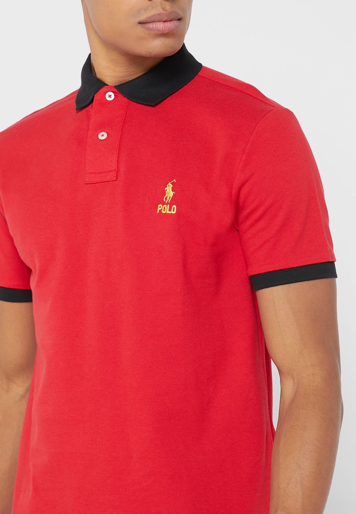 Ralph Lauren Essential T-shirt Herr Röda | 017645-YOM