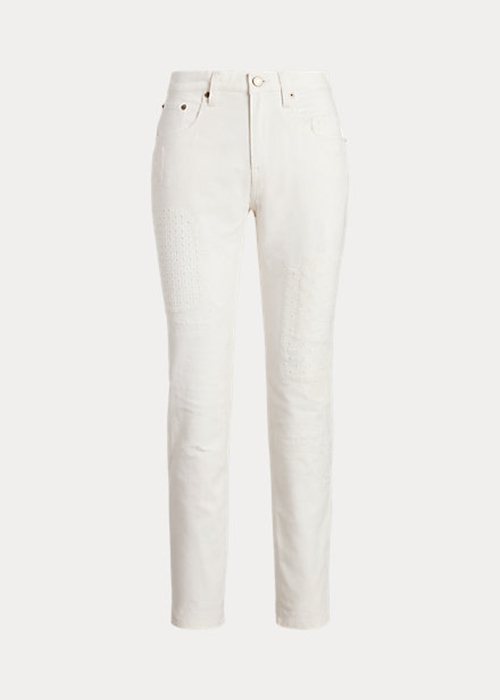 Ralph Lauren Eyelet-Patchwork Relaxed Tapered Jeans Dam Vita | 967823-TJO