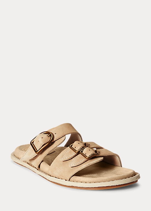 Ralph Lauren Ezra Calfskin Mocka Sandaler Dam Grå | 169823-EMW