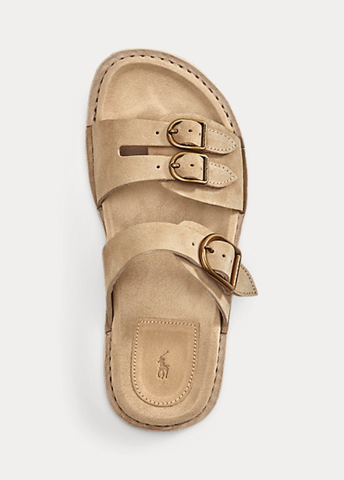 Ralph Lauren Ezra Calfskin Mocka Sandaler Dam Grå | 169823-EMW