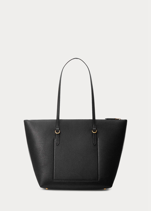 Ralph Lauren Faux-Läder Small Toteväska Dam Svarta | 183920-FDG