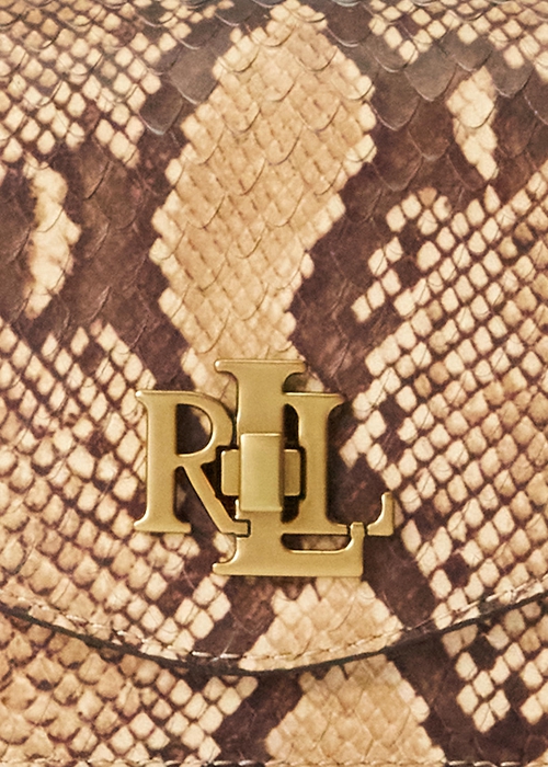 Ralph Lauren Faux-Snakeskin Small Tayler Crossbody Väska Dam Parchment/Lauren Tan | 937248-JXL