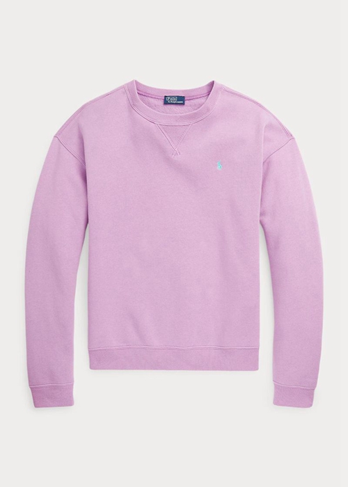 Ralph Lauren Fleece Crewneck Pullover Tröjor Dam Lila | 160384-OUH