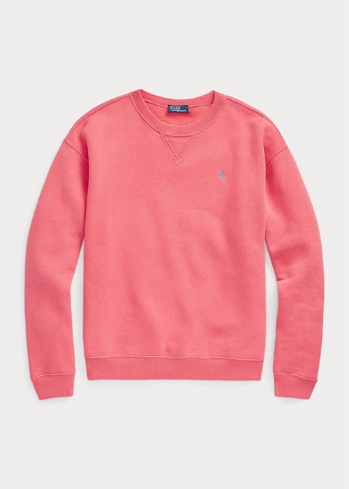 Ralph Lauren Fleece Crewneck Pullover Tröjor Dam Rosa | 864325-GOS