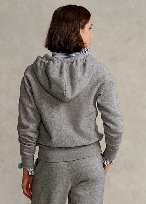 Ralph Lauren Fleece Full-zip Hoodie Dam Grå | 029541-TFW