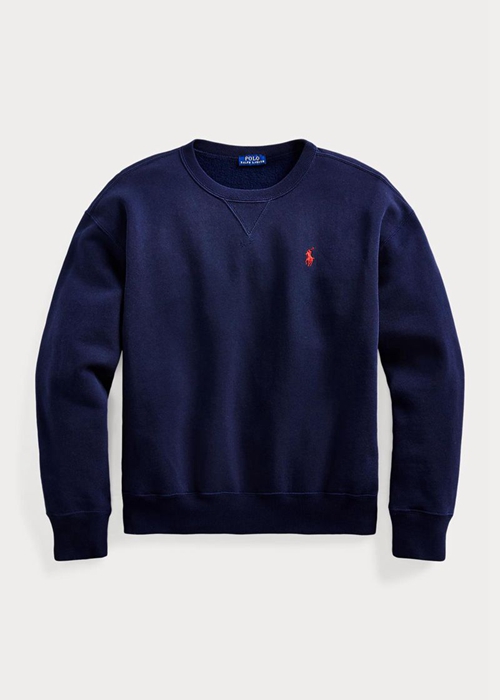 Ralph Lauren Fleece Pullover Tröjor Dam Marinblå | 390268-WLE