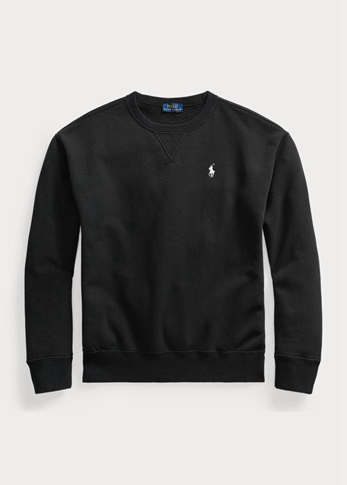 Ralph Lauren Fleece Pullover Tröjor Dam Svarta | 560418-JCA