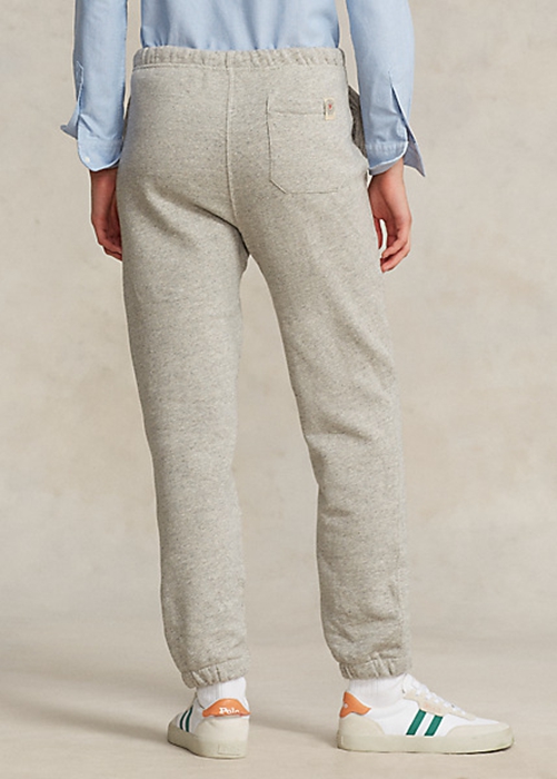 Ralph Lauren Fleece Sweatpants Dam Grå | 370491-JGA