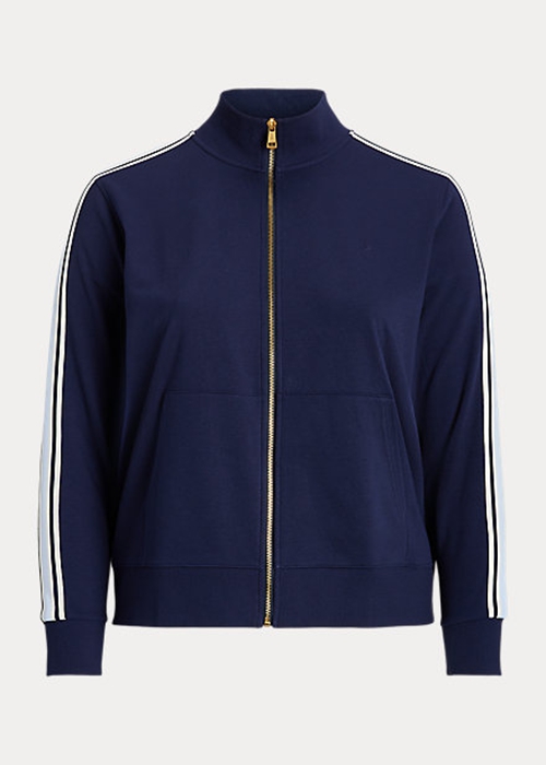 Ralph Lauren French Terry Full-Zip Jacka Dam Marinblå | 294158-ODX