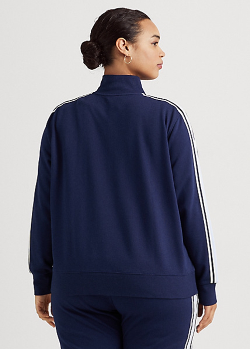 Ralph Lauren French Terry Full-Zip Jacka Dam Marinblå | 294158-ODX