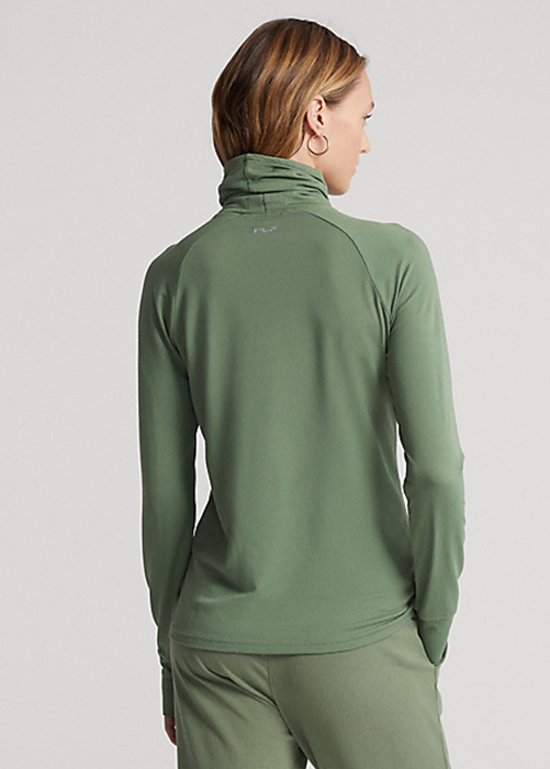 Ralph Lauren Funnelneck Jersey Pullover Tröjor Dam Gröna | 614308-QIU