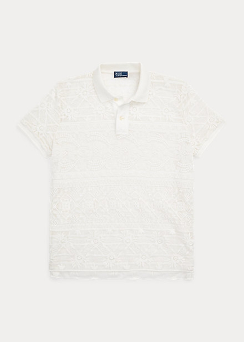 Ralph Lauren Geometric-Spets Piketröja Dam Grädde | 230594-MWI