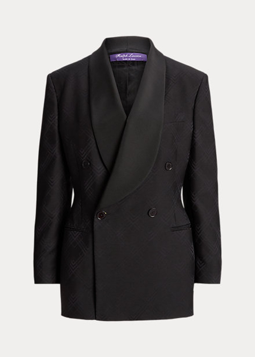 Ralph Lauren Gregory Jacquard Tuxedo Jacka Dam Svarta | 950417-MEP