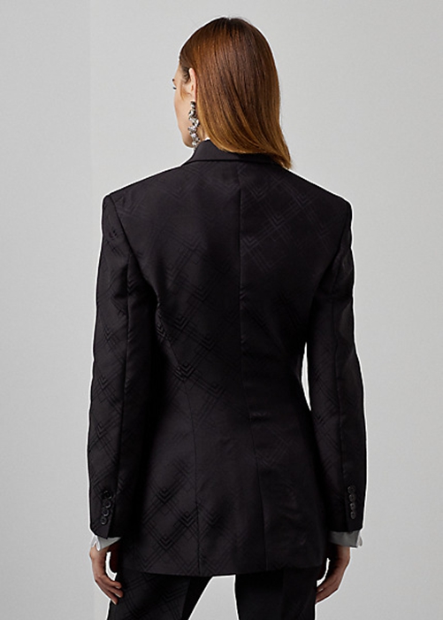 Ralph Lauren Gregory Jacquard Tuxedo Jacka Dam Svarta | 950417-MEP