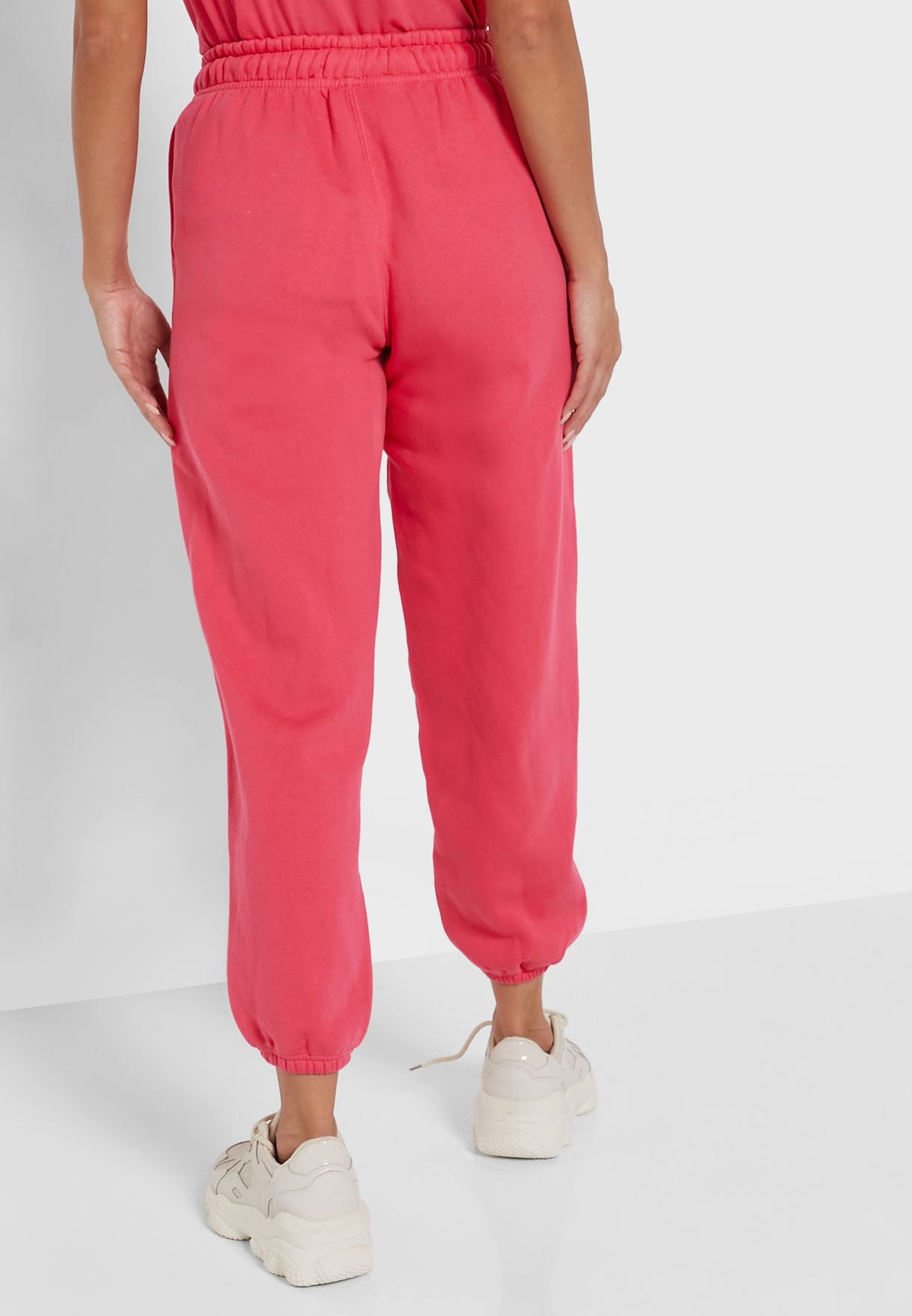 Ralph Lauren High Midja Ankle Sweatpants Dam Rosa | 748295-LDV