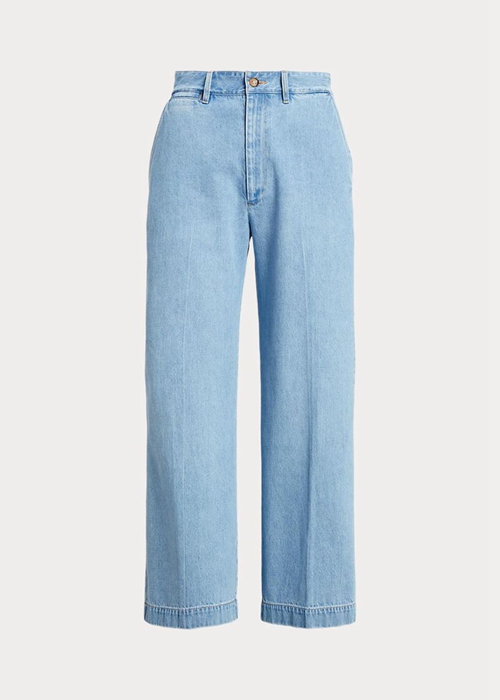 Ralph Lauren High-rise Breda-leg Cropped Jeans Dam Blå | 851290-KSP