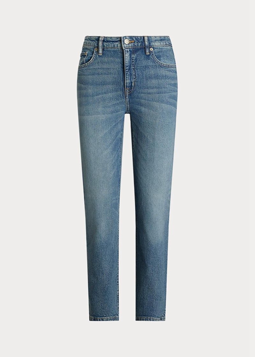 Ralph Lauren High-rise Hetero Ankle Jeans Dam Blå | 453869-JIZ