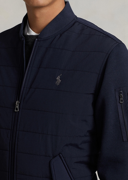 Ralph Lauren Hybrid Bomber Jacka Herr Marinblå | 124750-GRU