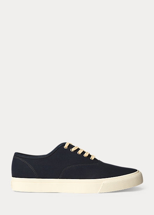 Ralph Lauren Indigo Canvas Sneakers Dam Marinblå | 159034-LYU