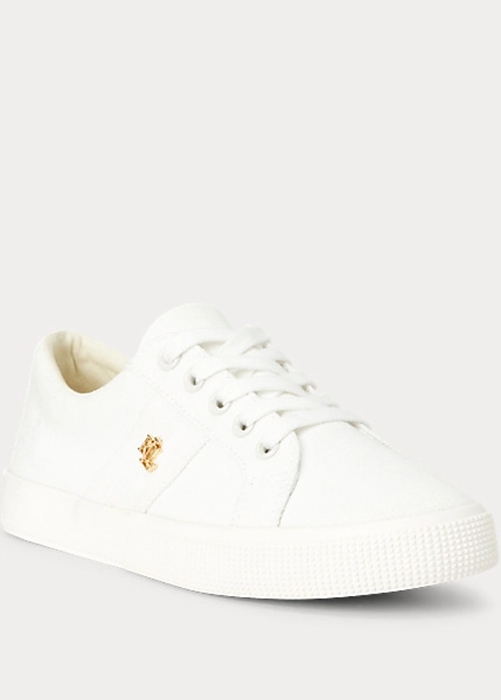 Ralph Lauren Janson II Canvas Sneakers Dam Vita | 548612-ILT