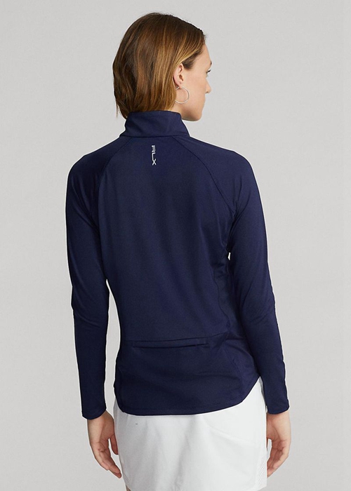 Ralph Lauren Jersey Quarter-zip Pullover Tröjor Dam Marinblå | 150684-ZPD