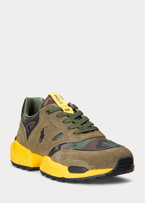 Ralph Lauren Jogger Mocka & Camo Ripstop Sneakers Herr Gröna Camo | 582169-WTD