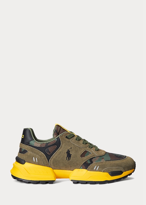 Ralph Lauren Jogger Mocka & Camo Ripstop Sneakers Herr Gröna Camo | 582169-WTD