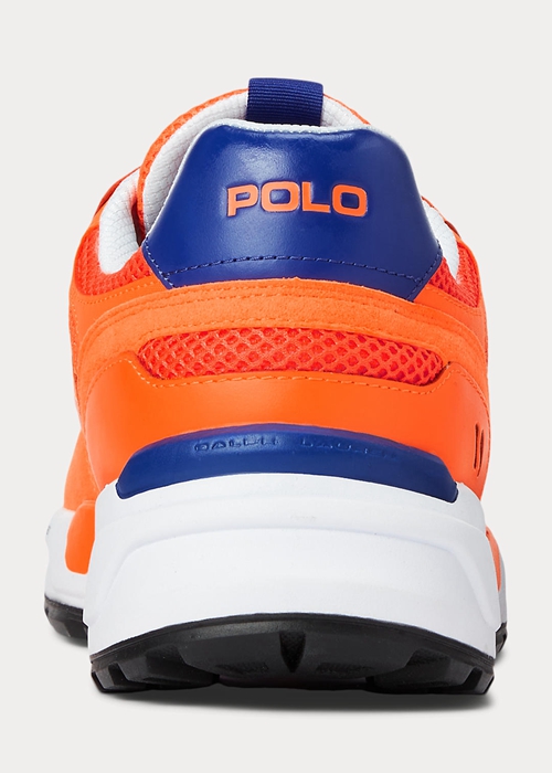 Ralph Lauren Jogger Mocka & Mesh Sneakers Herr Orange Kungsblått | 145730-YPZ