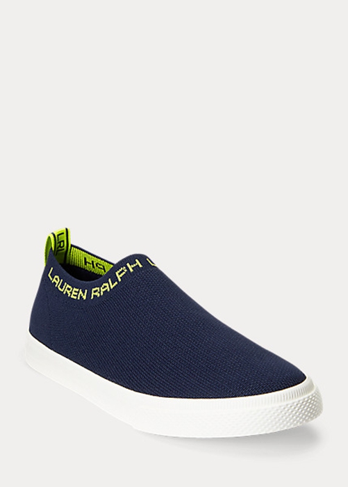 Ralph Lauren Jordyn Slip-On Sneakers Dam Marinblå | 190327-RNP