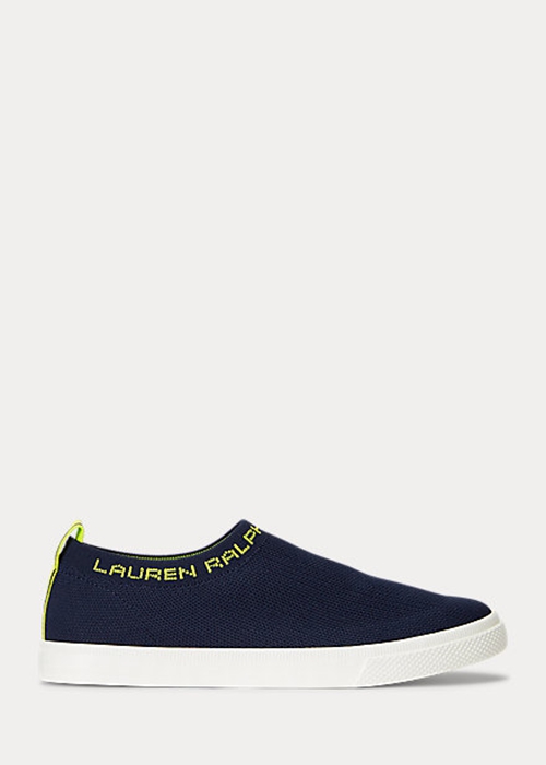 Ralph Lauren Jordyn Slip-On Sneakers Dam Marinblå | 190327-RNP