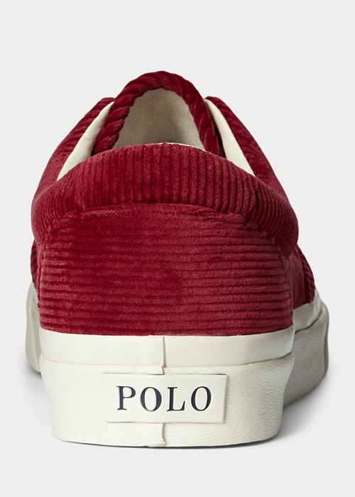 Ralph Lauren Keaton Corduroy Sneakers Herr Röda | 419853-JXY