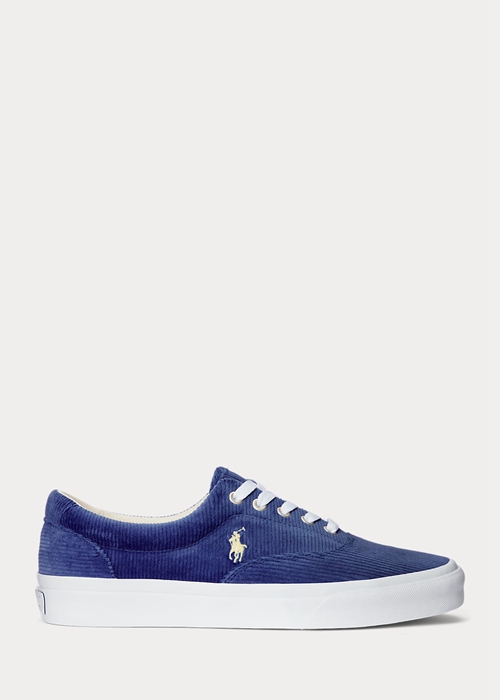 Ralph Lauren Keaton Corduroy Sneakers Herr Kungsblått Marinblå | 708251-JDY